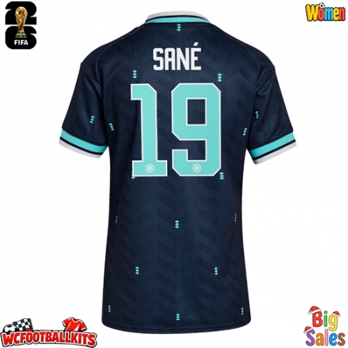 Germany Leroy Sane #19 Replica Away Stadium Shirt for Women World Cup 2026 Short Sleeve